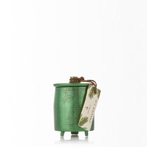 Thymes FRASIER FIR HERITAGE SMALL GREEN METAL TIN CANDLE