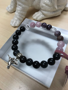 Charoite With Bird Bracelet By Lea